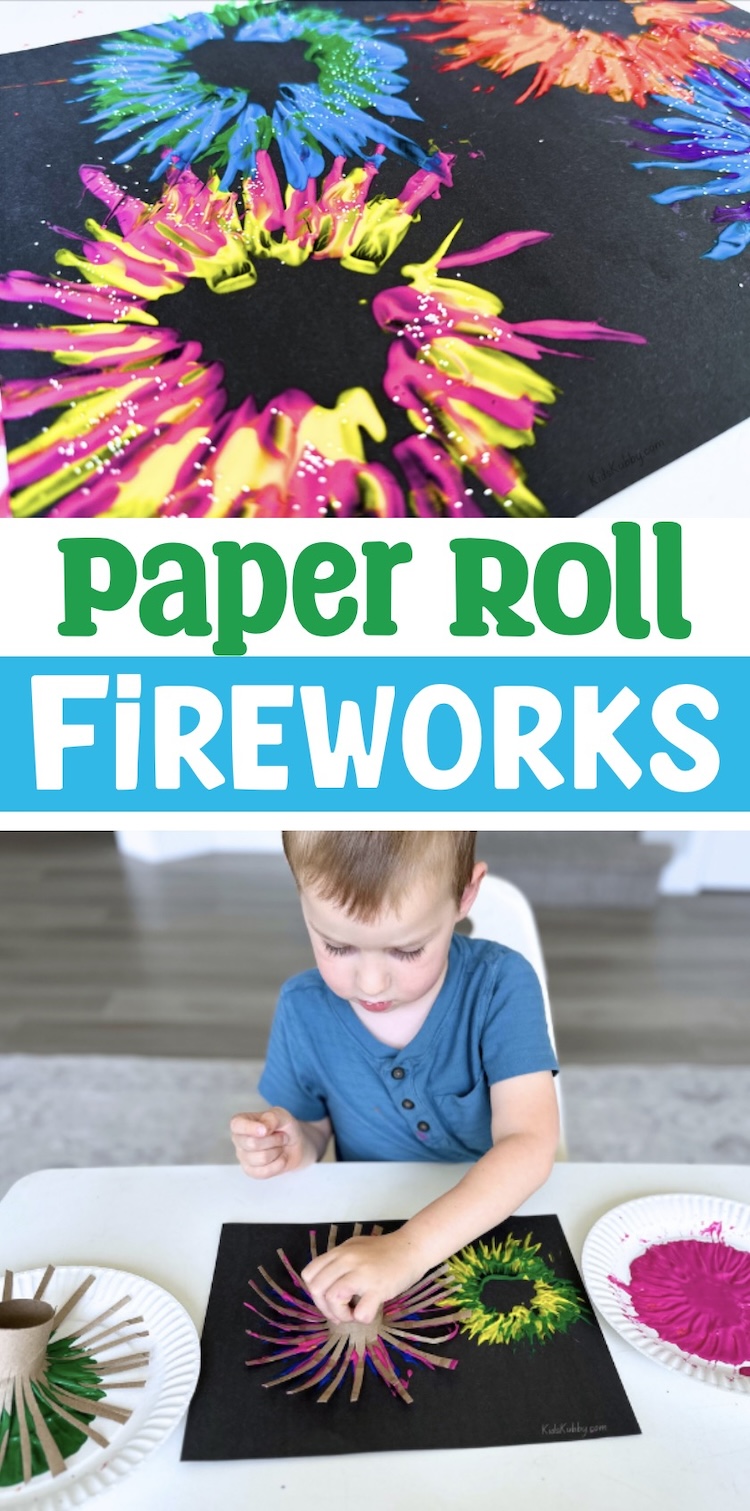 check out this simple to make painting craft for the 4th of July. Using cheap craft supplies you can make beautiful painted fireworks that celebrate independence day! what a fun summer craft idea for kids! 