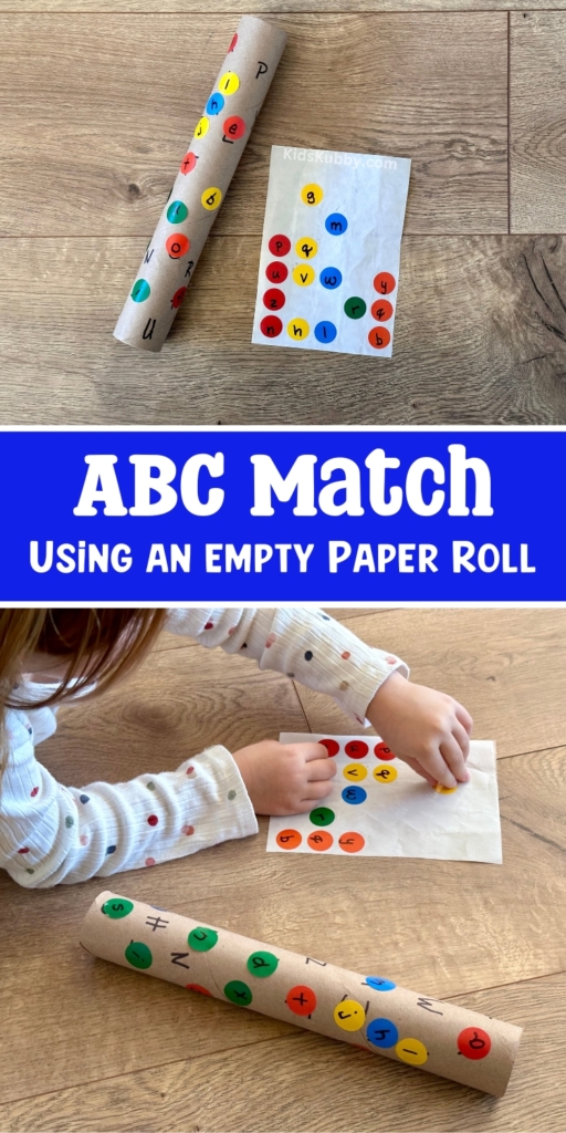Are you looking for a quick and easy activity to help your preschoolers with letter identification? ABC Match is not only easy to make but your kids will actually ask you to do it again and again. My daughter loves this learning activity and I love that she gets to practice letter recognition and fine motor skills all in one easy to make game for kids. 