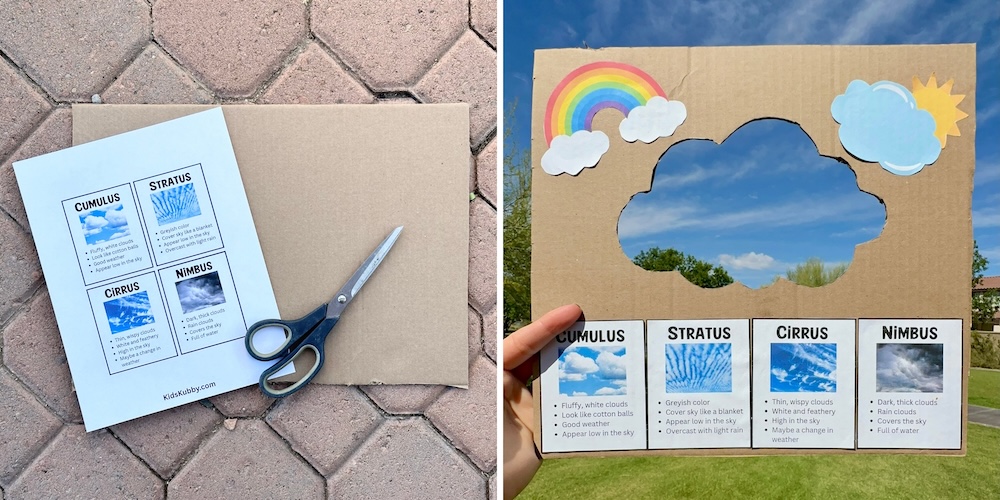 an easy weather activity for kids using recycled material you have around the house.
