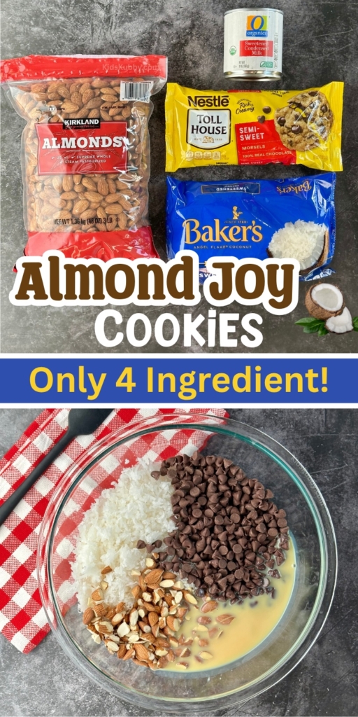 Take your cookies to the next level with these Almond Joy Cookies! Packed with chocolate, coconut, and a crunchy almond twist. Save this unique recipe for a crowd-pleasing dessert!