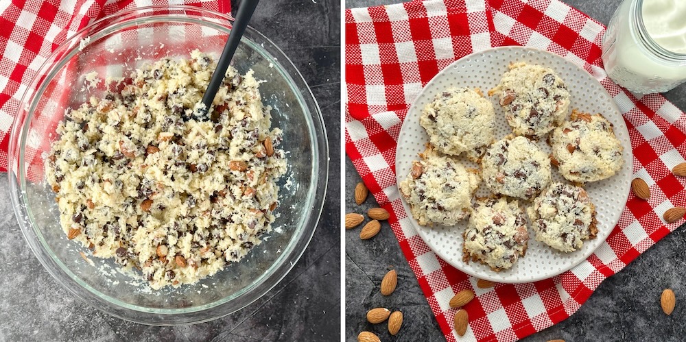 Indulge in these Gluten-Free Almond Joy Cookies! Rich chocolate, chewy coconut, and crunchy almonds make this a perfect guilt-free treat. Save this easy recipe for a crowd-pleasing dessert