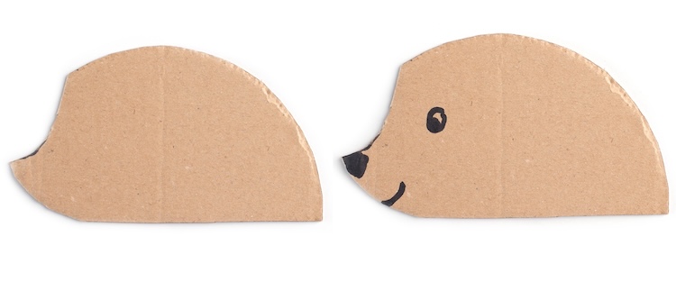 Easy craft for kids using cardboard and glue.