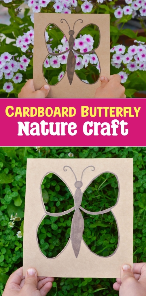 Check out this fun boredom busting outdoor activity. Nature butterflies are a creative way for kids to explore the great outdoors and have fun at the same time. Screen free activity for kids. 