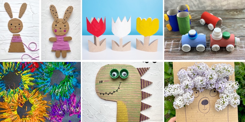 recycled crafts that are cheap and easy for preschoolers to make. perfect boredom busters. 