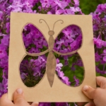 Check out this simple nature craft for preschoolers. Simple recycled butterfly cutouts used for nature explorations!