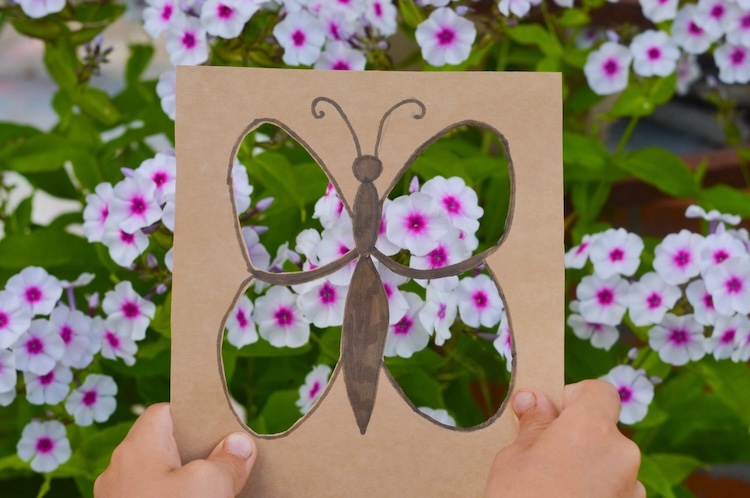 Get your kids outdoors with this fun and budget friendly butterfly craft using craft supplies you already have at home.