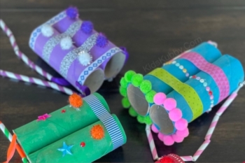 Create adorable binoculars out of empty toilet paper rolls!