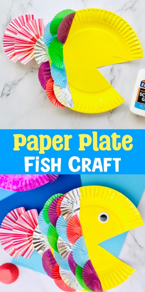 Check out this simple to make craft idea for kids using a paper plate and cupcake liners. Easy classroom activity for kindergarten. 