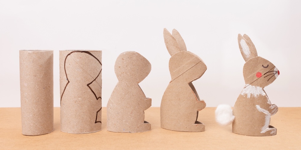 Make this cute toilet paper roll bunny craft using simple recycled supplies! Perfect for Easter, spring crafts, and fun activities for kids.