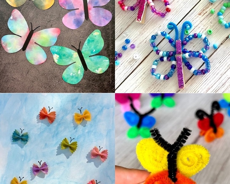 Here are some great crafts to entertain your nature lovers. These cheap boredom busting butterfly crafts are sure to be a hit with kids of all ages.
