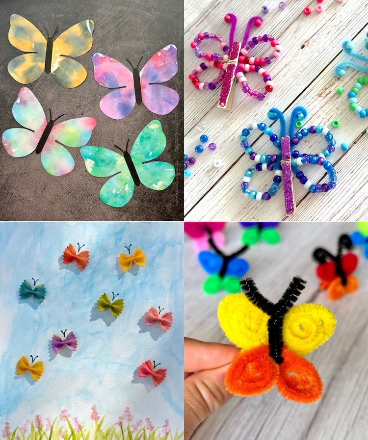 Here are some great crafts to entertain your nature lovers. These cheap boredom busting butterfly crafts are sure to be a hit with kids of all ages.