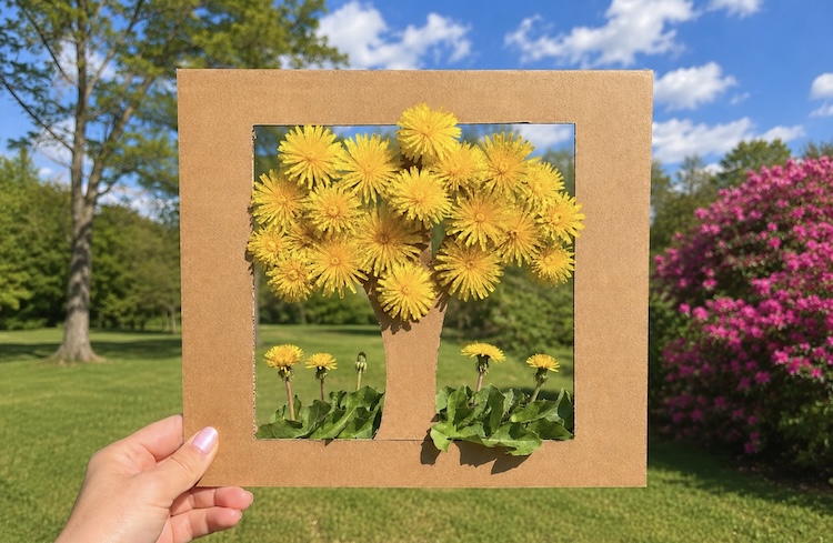 Create a fun nature hunt for kids with this easy cardboard craft.