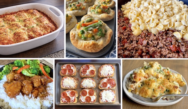 Quick meals to prepare for picky kids including chicken casseroles, ground beef recipes, sandwiches, and more.