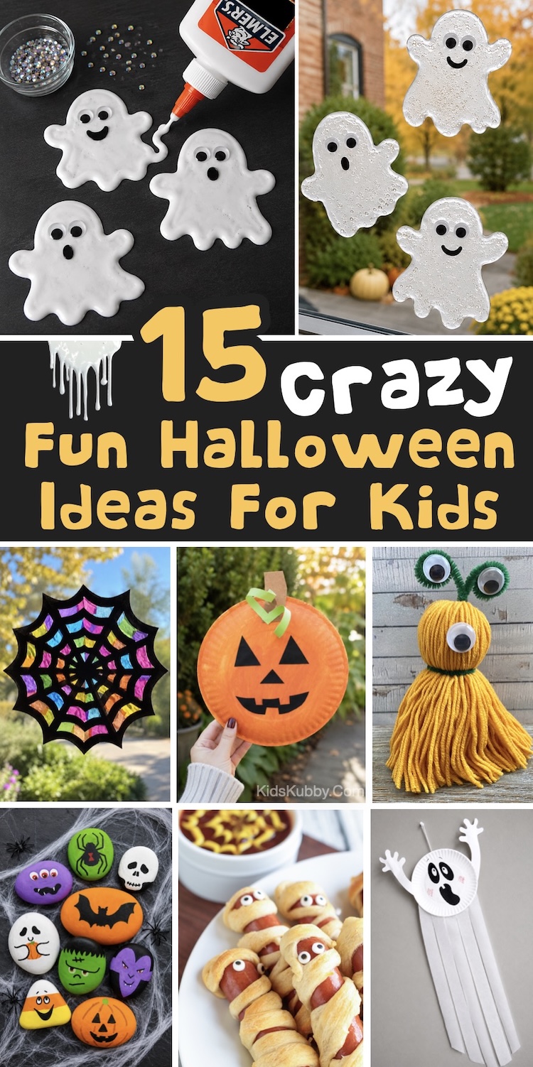 Fun crafts, activities, food ideas, games, and more for Halloween! These simple ideas are super easy to make yet totally impressive. Everything from paper ghosts and pumpkins to pipe cleaner spiders, popsicle stick crafts, spiderweb sun catchers, rock paintings, and more.