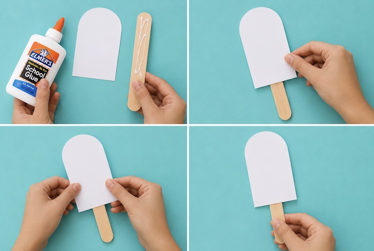 How to make fuzzy pompom popsicles with step by step photos and instructions.