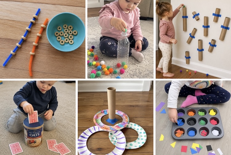List of cheap and easy toddler activities to try at home. Simple and fun ideas for kids.