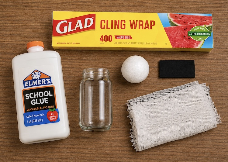 How to make cheesecloth ghosts with glue.