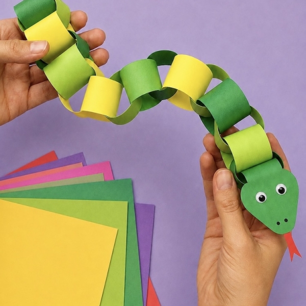List of 36 simple construction paper crafts that are easy to make for kids of all ages! These fun and creative projects are low mess and easy for parents to set up with cheap supplies.
