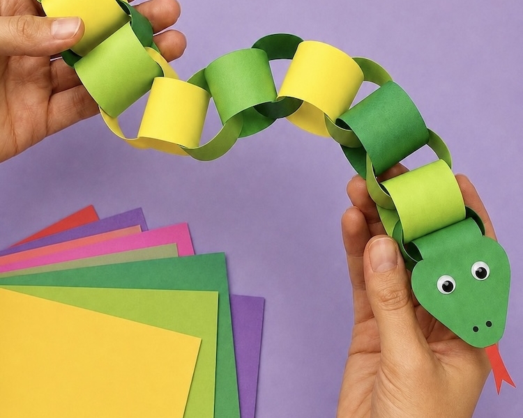 List of 36 simple construction paper crafts that are easy to make for kids of all ages! These fun and creative projects are low mess and easy for parents to set up with cheap supplies.