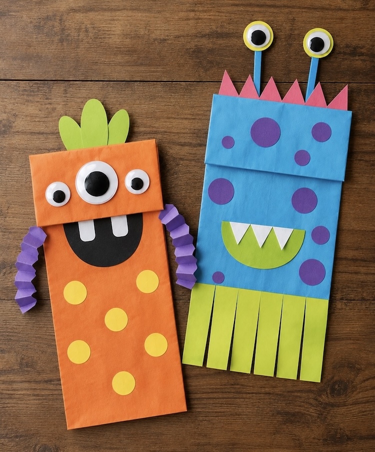 Paper bag monster design ideas.