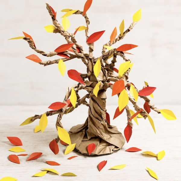This cheap recycled craft idea only requires supplies you have at home including a paper bag, cardboard, and construction paper. It's ideal for elementary age kids who love to do projects at home.