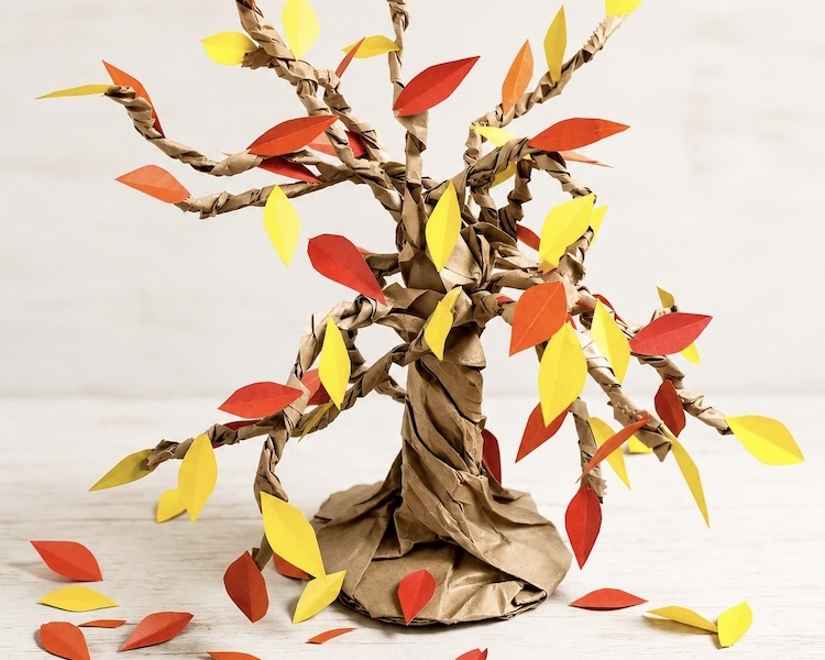 This cheap recycled craft idea only requires supplies you have at home including a paper bag, cardboard, and construction paper. It's ideal for elementary age kids who love to do projects at home.