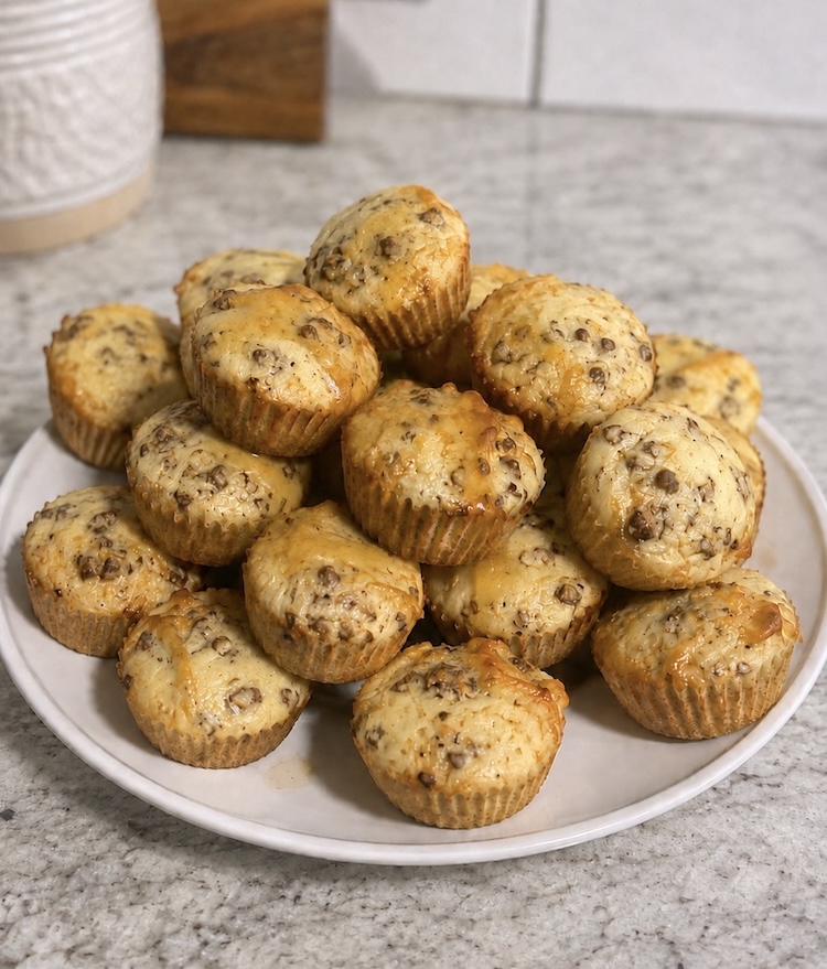 Yummy easy breakfast idea for a family with kids. These McGriddle bites are fun Sunday brunch idea or even make ahead breakfast for busy school mornings!