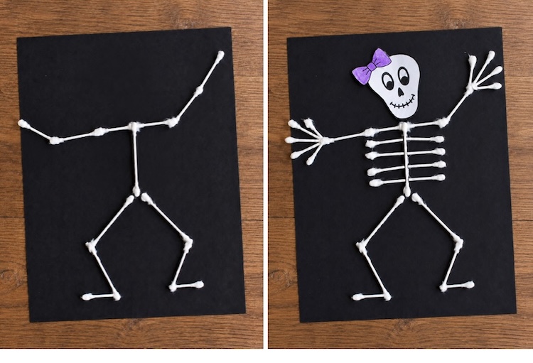 Step by Step: How to make Q-tip skeletons.