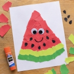 Torn paper craft and art ideas for kids of all ages! A low mess, easy to set up, and cheap indoor activity for at home or in the classroom.