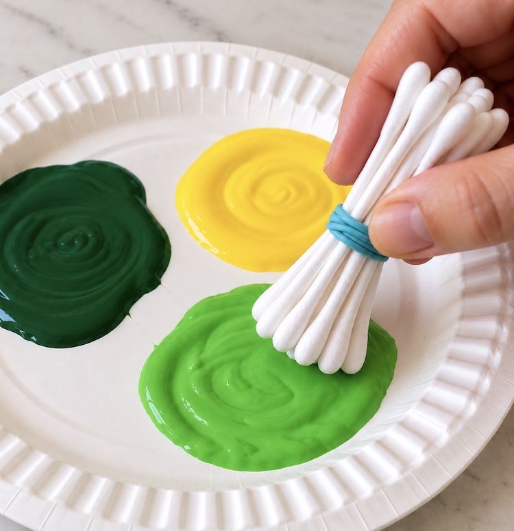 How to paint with q-tips.